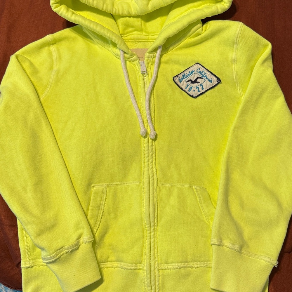 Hollister Neon Yellow Hoodie